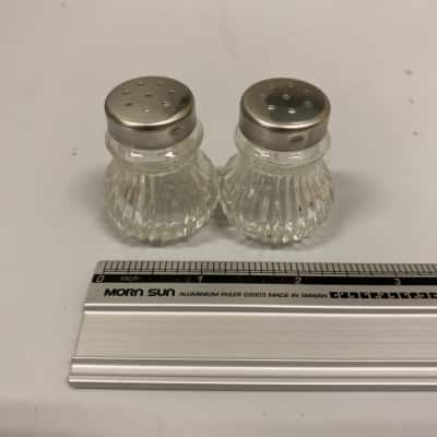 Miniature Glass Salt and Pepper Shakers Set