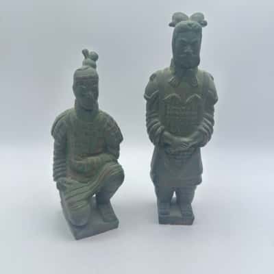 2 x Chinese Terracotta Army Warriors Figures