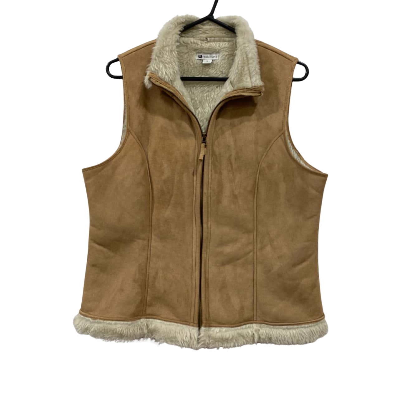 Rockmans Womens Size 14 Vest Jacket Beige