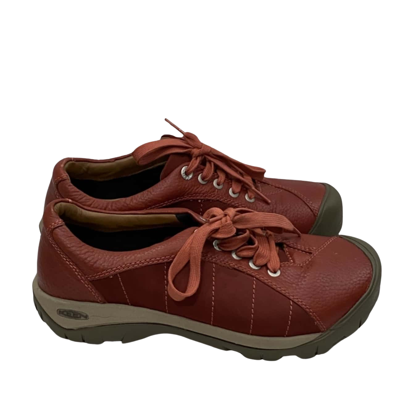 Womens KEEN Brand Size US 9 EU 39.5 Red Leather Slip On Comfort Flat