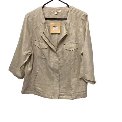 Noni B Womens  Size 16 Cream Zipper front Jacket 