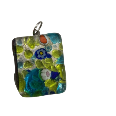 MURANO GLASS - Pendant with Flower Pattern 