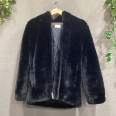 SEED Womens Size 6 Hooded Jacket Black  