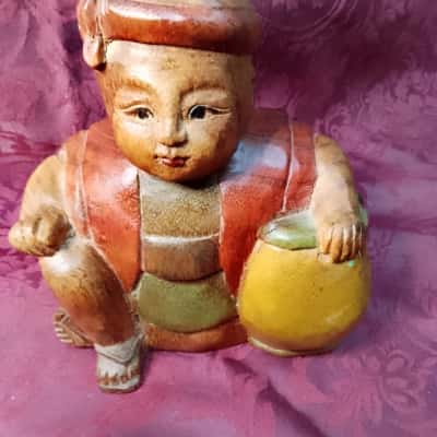 Timber hand carved  Vintage inspired figurine