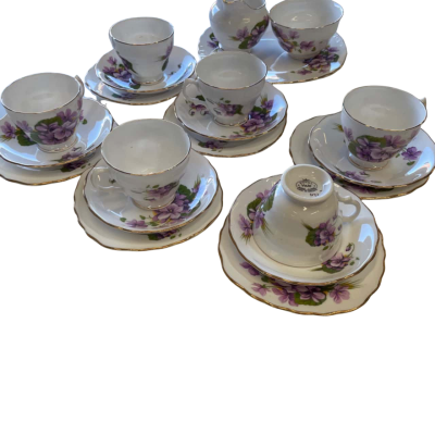 Fine bone china tea set florals 