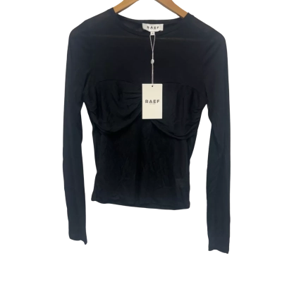 RAEF The Label Womens  Size M Long Sleeve Top Black  
