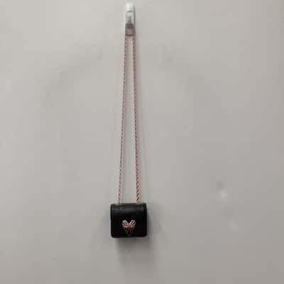 Mimco Womens Handbag,  Black  / Rose Gold hardware and chain 
