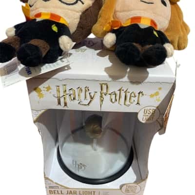 Harry Potter bell jar light + 2 small plushies