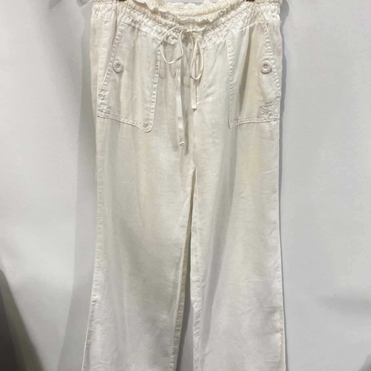 Cargo Linen Pants - Off-White