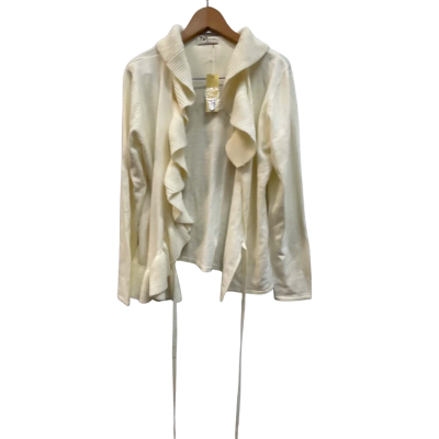  Womens  Size 16 Cream Fan cardigan