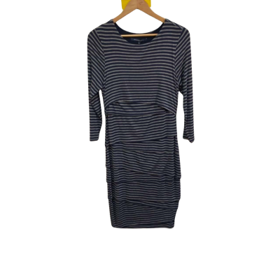 BNWT French Connection Womens  Size M Blue / Grey / Striped Dress