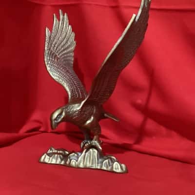 Vintage Brass Eagle Statue 