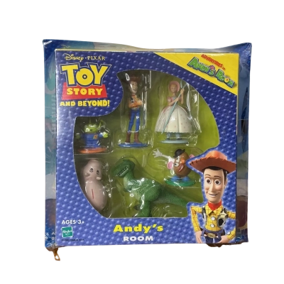 Sealed vintage Toy Story and beyond Andy’s room figurines and trouble game 