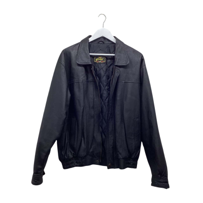 Perizzi Vintage Unisex Size XL Black Leather Jacket