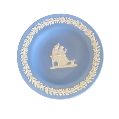 Round Blue Trinket Dish