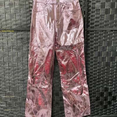 White Fox Womens  Size S Wide Leg Pants Pink  
