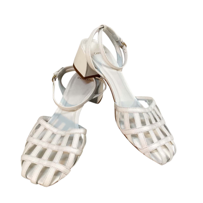 Carrano Brazil Womens Size 40 / 9 Leather Sandals White 