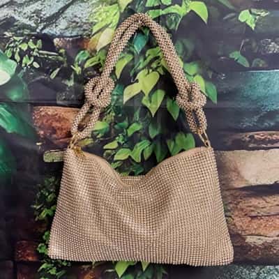 Gold and diamante small pretty bag New