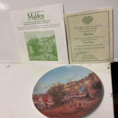 Bendigo pottery heritage town Maldon collectors plate