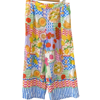 Gorman Size 16 Wide Leg Fruit Party Pants Multicoloured / Pattern 