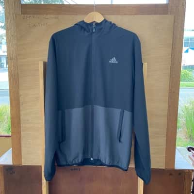 Adidas Mens Size L black zip-up jacket 