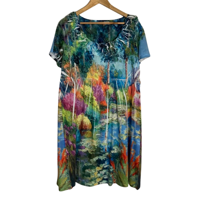 Cafe Latte Size XL  Women's Casual Dress Floral 