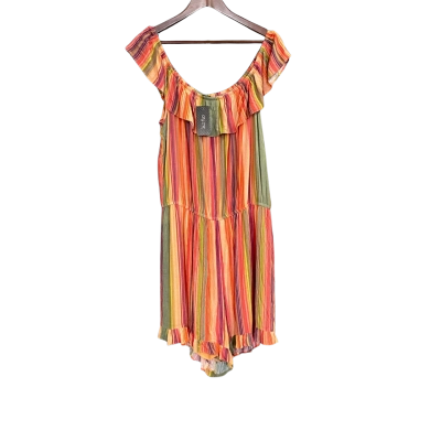 City Chic Rainbow striped sleeveless playsuit Women's M