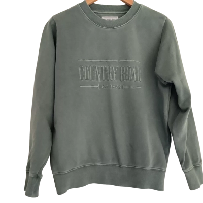 Country Road.  Eucalyptus Green Cotton Heritage Sweatshirt.  Size XXS 