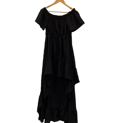 Bagira Womens Fancy Dress Short Front & Long Back Hem Size S Black  BNWT