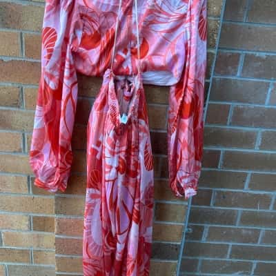  Womens  All About May Size 8 Jumpsuit Pattern / Pink  