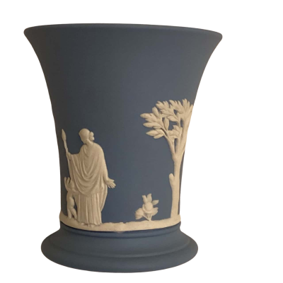 Vintage Wedgwood Blue Jasperware Vase