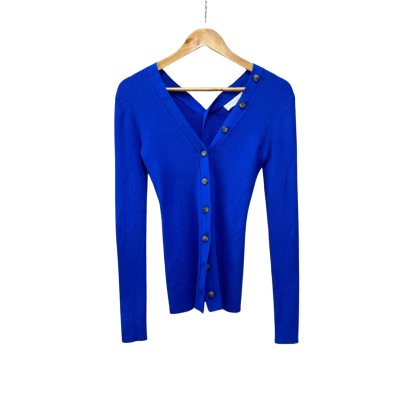 Witchery Womens  Size XXS Button Up Top Blue 