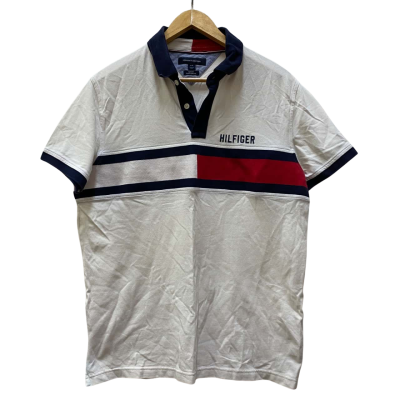 Tommy Hilfiger Mens  Size L Polo Shirt Blue / Red / White 