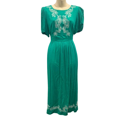Sunny Girl Womens  Size 10 Maxi Dress Green 