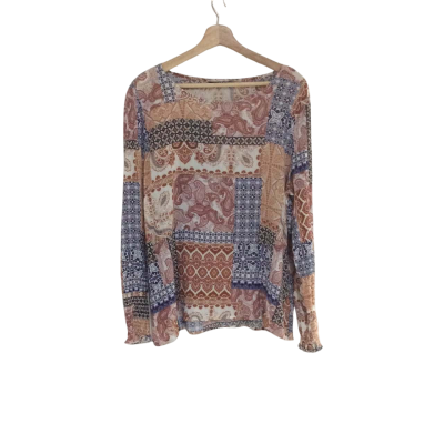 Marco Polo Womens  Size 18 Long Sleeve Top Floral / Multicoloured 