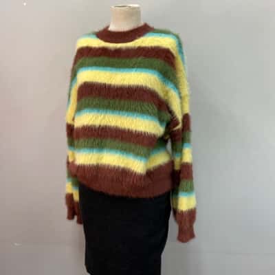 Westfade Womens  Size XL Fluffy Jumper Striped 
