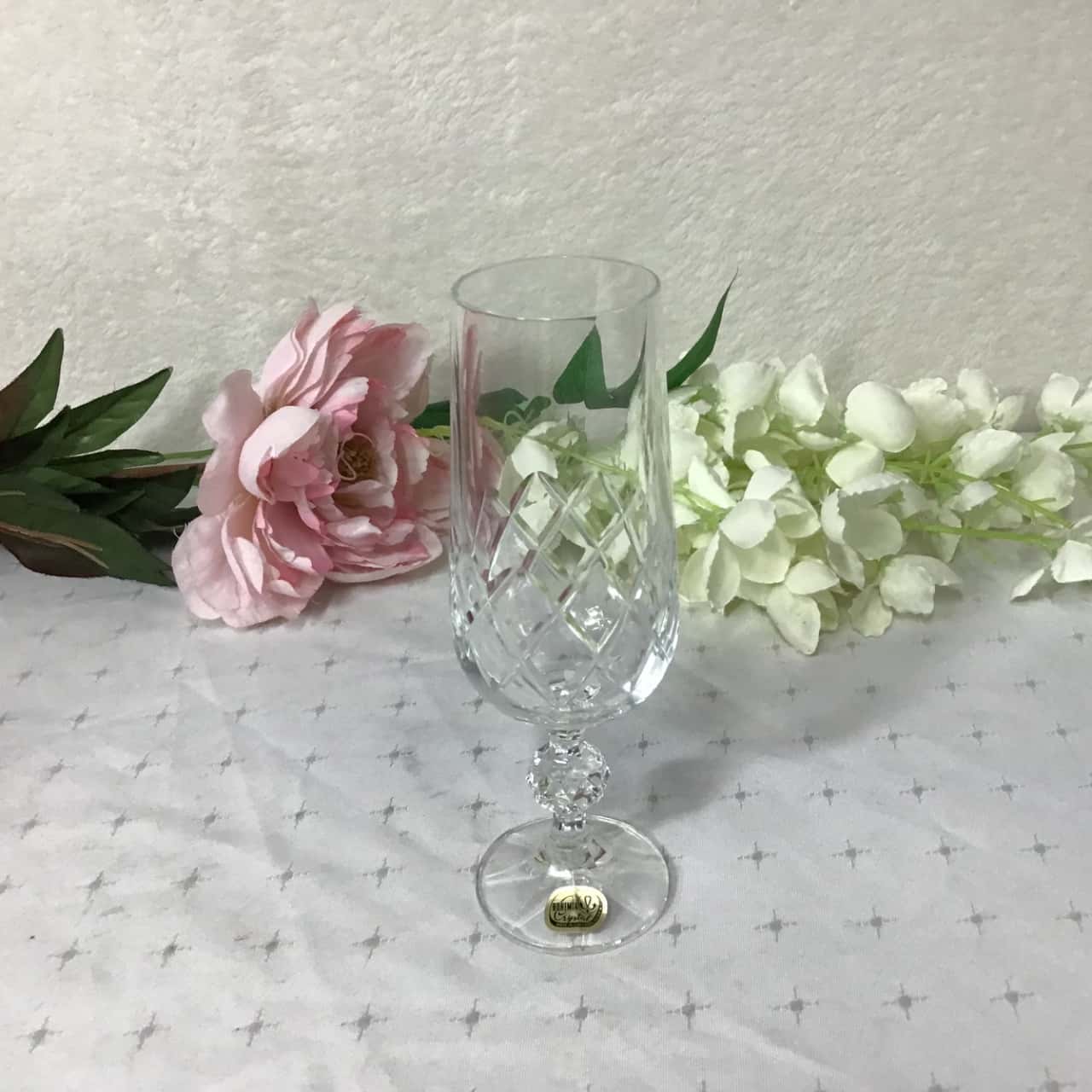 Bristol Fine Cut Bohemia Crystal Set of 6 Champagne Flutes in Box(s)