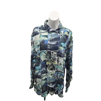 Tommy Bahama Mens  Size XL Hawaiin Shirt Blue / Green / Multicoloured 