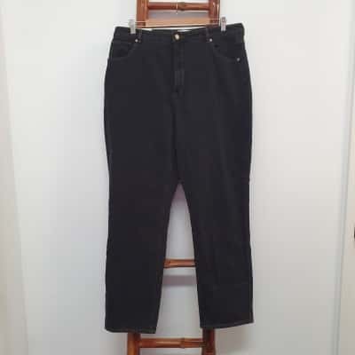 Abrand Jeans Women's Size 16 High Straight Leg Jeans Black - New With Tags
