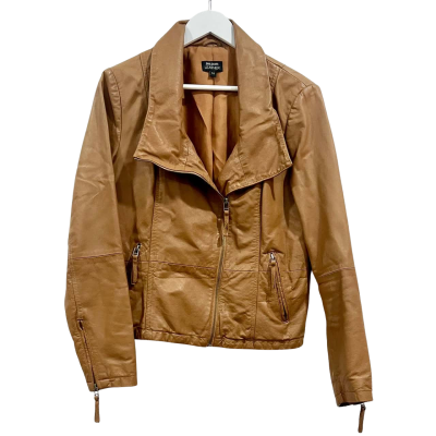 Just Jeans Mocha Leather Jacket Size 14