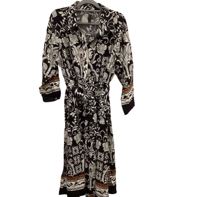 Taking Shape Womens  Size 18 Midi Dress Black  / Brown / White NWOT