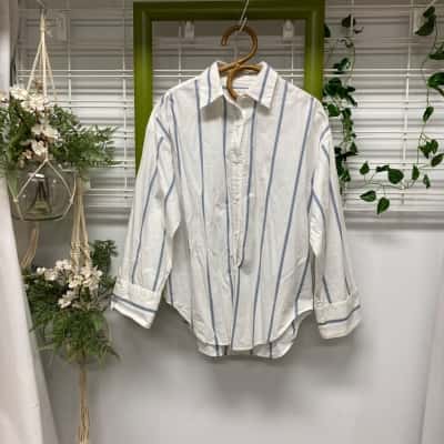 Assembly Label Womens  Size 6 Long Sleeve Shirt Striped 