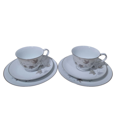 Vintage Noritake Harwood Tea Cup and Saucer Set - set of 2 