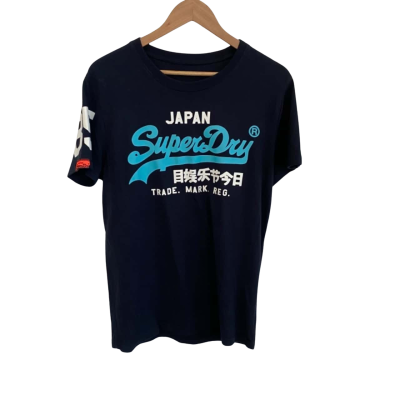 Superdry Japan Mens  Size L / M Short Sleeve Shirt Black  