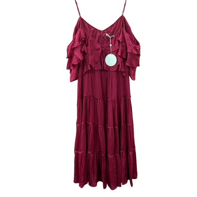 La Maison Talulah Tiered Dress Size XXL Berry-Red 