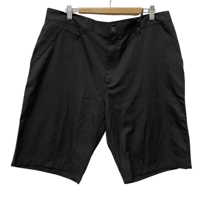  Mens  Size 37.5 Tailored Shorts Black  / Grey / Striped 