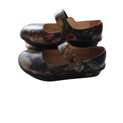 Alegria Leather Shoes Size 38 Floral 