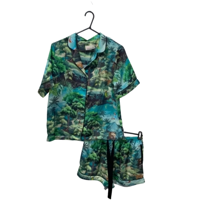 Peter Alexander Tropical Jungle Animal Print 2 Piece Pyjamas Set Size S