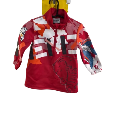 BNWT Kenzo Kids Girl Size 2A Dress Red/Patterned