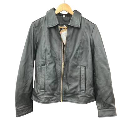  Womens BNWT Size M Black Leather Jacket  